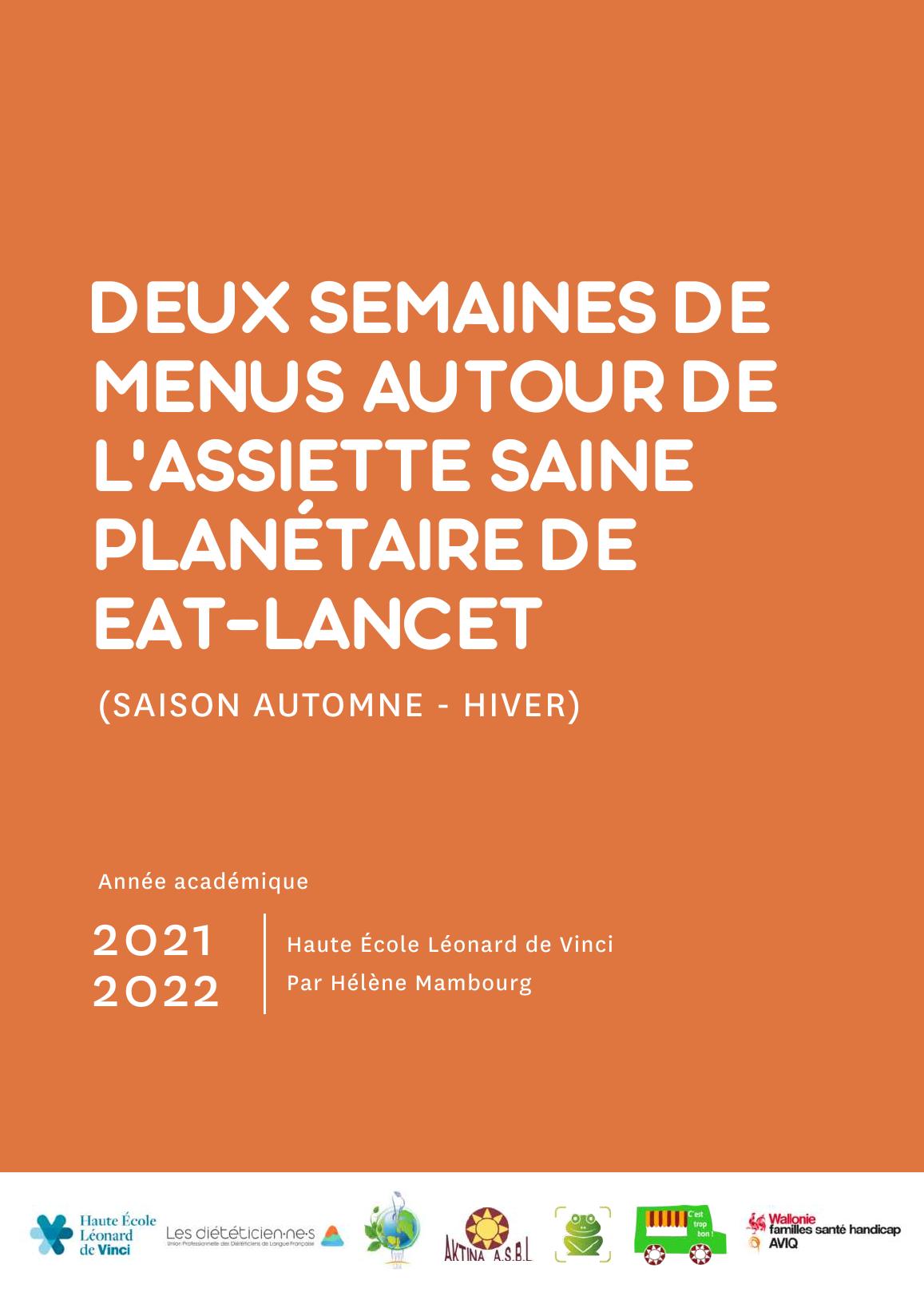 Couverture de l’e-book sur l’assiette saine planétaire