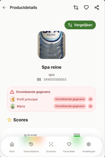 Détail d’un produit dans l’interface néerlandaise de BATRA